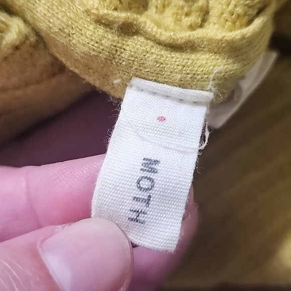 ANTHROPOLOGIE MOTH Tisbury Turtleneck Sweater Yellow Size XS - Picture 7 of 11